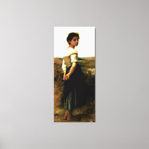 Bouguereau's The Young Shepherdess (1895) Leinwanddruck