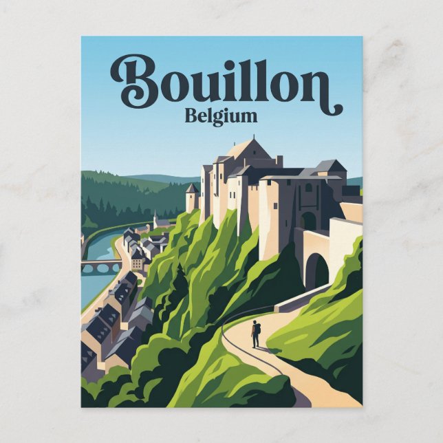 Bouillon Burg Belgien Postkarte (Vorderseite)