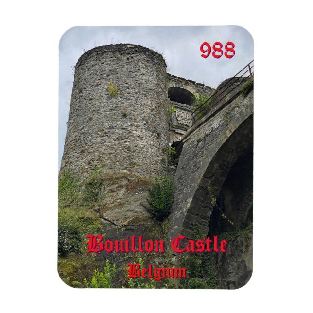 Bouillon Castle in Belgien Magnet (Vertikal)
