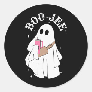 Boujee Boo-jee Niedlich Ghost Spooky Season Hallow Runder Aufkleber