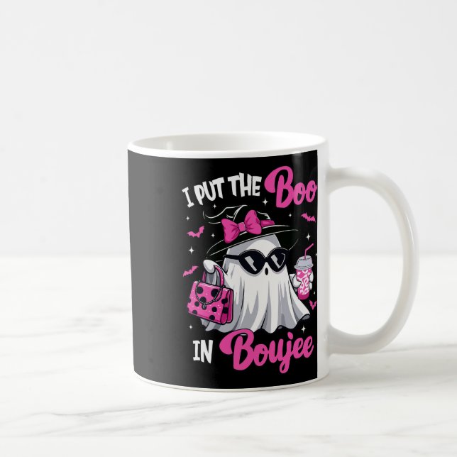 Boujee Boo Jee Spooky Ghost Pink Halloween Pumpkin Kaffeetasse (Rechts)