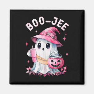 Boujee Boo Jee Spooky Ghost Pink Halloween Pumpkin Magnet