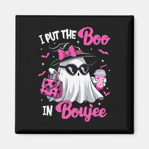 Boujee Boo Jee Spooky Ghost Pink Halloween Pumpkin Magnet