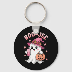 Boujee Boo Jee Spooky Ghost Pink Halloween Pumpkin Schlüsselanhänger
