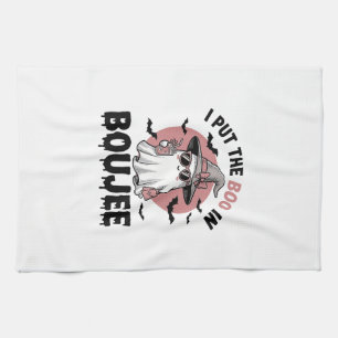 Boujee-Geist Halloween Vintage Gravur Design_1 Geschirrtuch