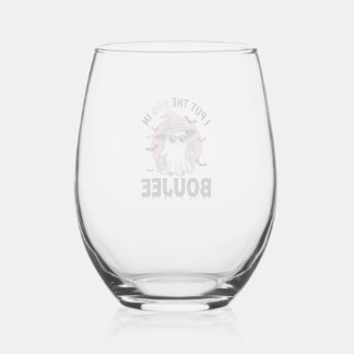 Boujee-Geist Halloween Vintage Gravur Design_1 Weinglas Ohne Stiel