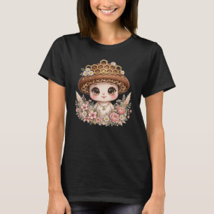 Boujee Königin Biene Pilz - Leopard Krone Coquette T-Shirt