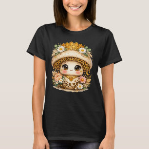 Boujee Leopard Königin Biene Pilz - Coquette Krone T-Shirt