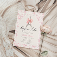Boujour Bebe Paris French Toile Pink Baby Dusche