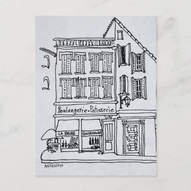 Boulangerie Patisserie, Avignon Postkarte (Vorderseite)