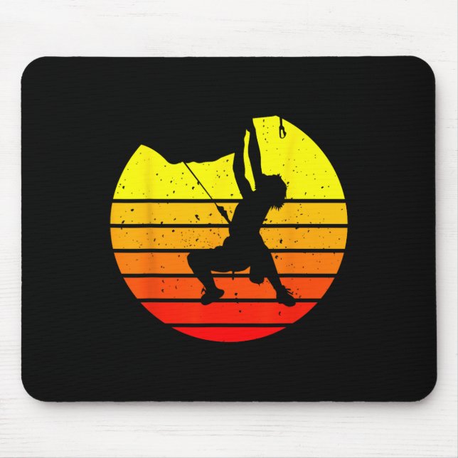 Boulder Adventure Arizona Sunset Rock Climbing Sil Mousepad (Vorne)