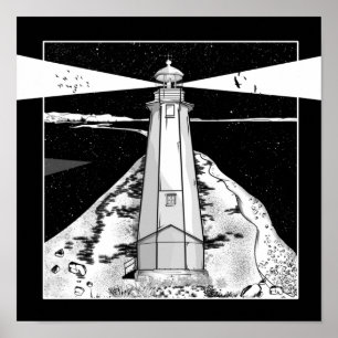 Boulder Bank Lighthouse Poster