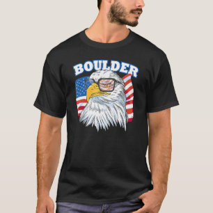 Boulder City Adler Amerikanische Flagge USA Wildti T-Shirt
