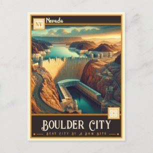 Boulder City, Nevada   Vintage Postkarte