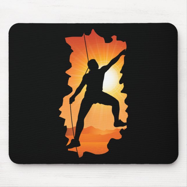Boulder Climber Bergsteigen Klettern Bouldern Mousepad (Vorne)
