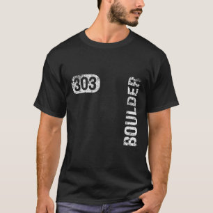 Boulder Colorado 303 Bereichscode Vintag Retro T-Shirt