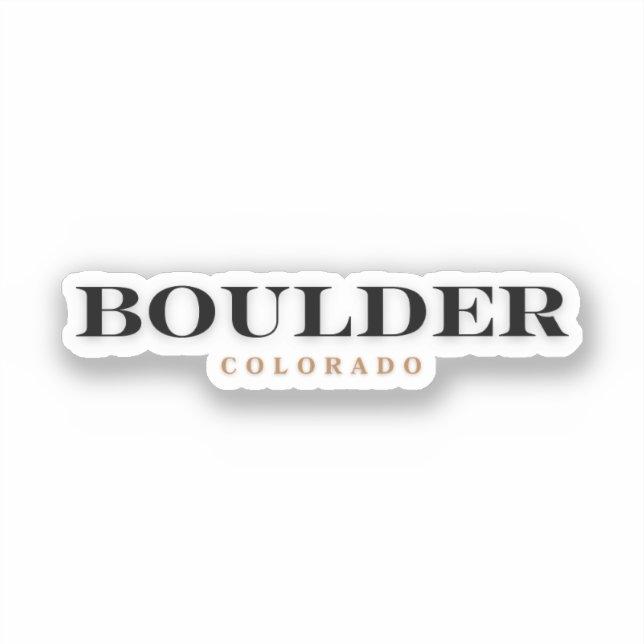 Boulder Colorado Aufkleber (Vorderseite)