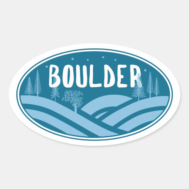 Boulder Colorado Außenbereich Ovaler Aufkleber (Vorderseite)