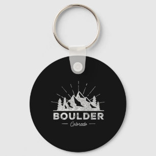 Boulder Colorado Co T-Shirt Vintage Wandern Retro Schlüsselanhänger