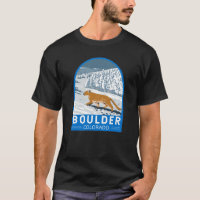Boulder Colorado Cougar Retro Art Vintag