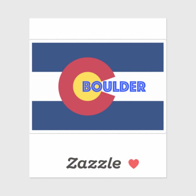 Boulder Colorado Flag Aufkleber (Blatt)
