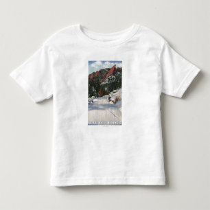 Boulder, Colorado - Flatirons im Winter Kleinkind T-shirt