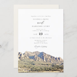 Boulder Colorado Flatirons Wedding Einladung