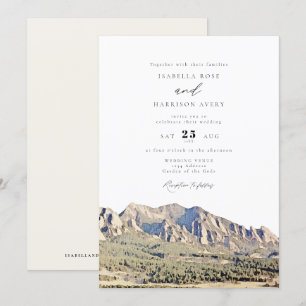 Boulder Colorado Flatirons Wedding Einladung