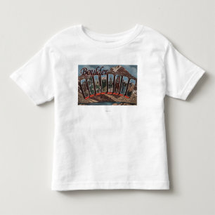 Boulder, Colorado - große Buchstabe-Szenen Kleinkind T-shirt