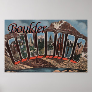 Boulder, Colorado - große Buchstabe-Szenen Poster