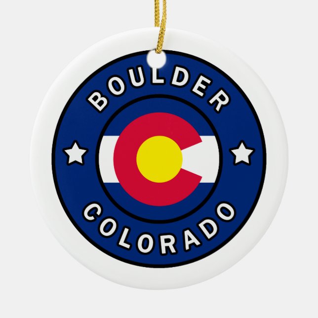 Boulder Colorado Keramik Ornament (Vorne)