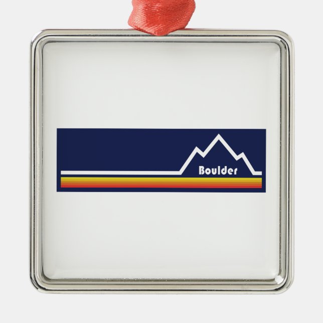 Boulder Colorado Ornament Aus Metall (Vorne)