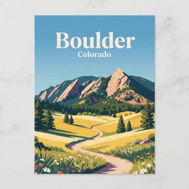 Boulder Colorado Postkarte (Vorderseite)