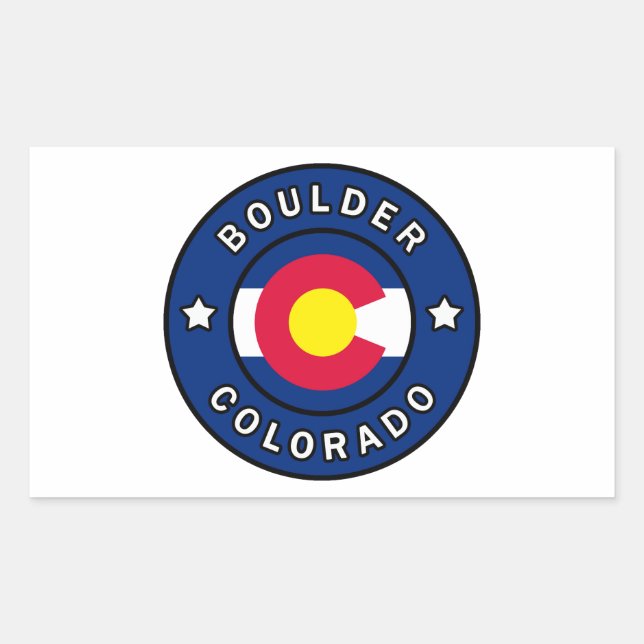 Boulder Colorado Rechteckiger Aufkleber (Vorderseite)