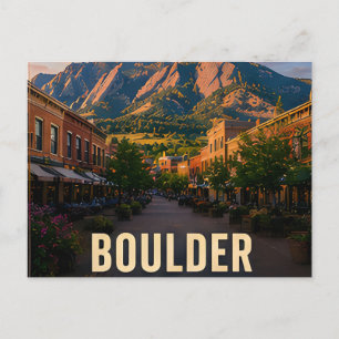 Boulder Colorado Rocky Mountain Stadt Reise Postkarte