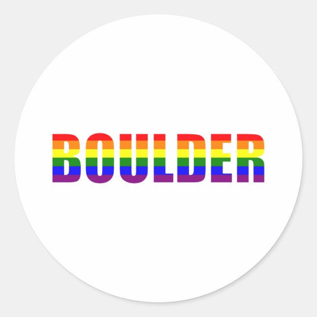 Boulder, Colorado Runder Aufkleber (Vorderseite)