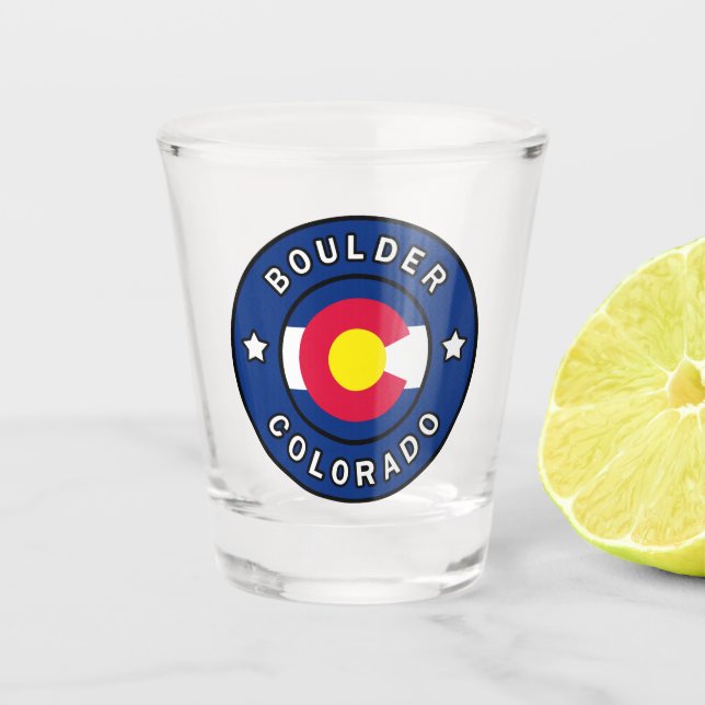 Boulder Colorado Schnapsglas (Vorderseite)