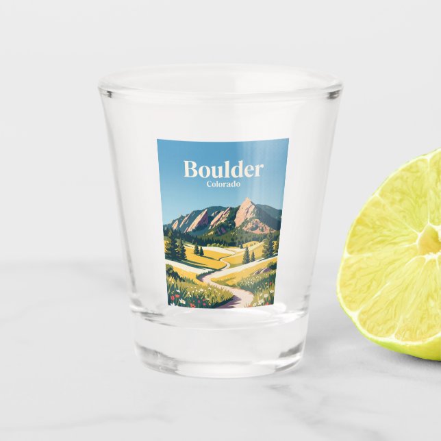 Boulder Colorado Schnapsglas (Vorderseite)