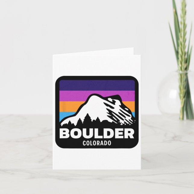 Boulder Colorado Skifahren Snowboarden Familienaus Karte (Vorderseite)