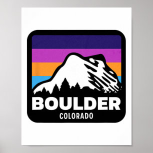 Boulder Colorado Skifahren Snowboarden Familienaus Poster