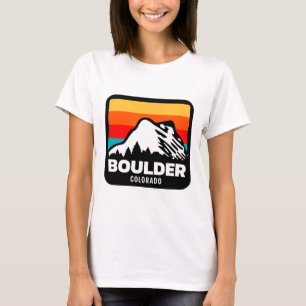 Boulder Colorado Skifahren Snowboarden Familienaus T-Shirt