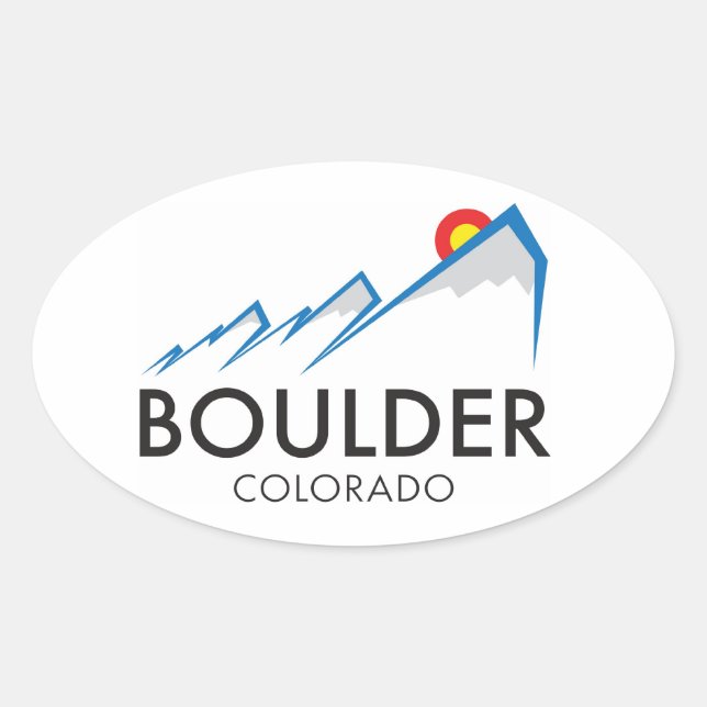 Boulder Colorado Sticker - Oval (Vorderseite)