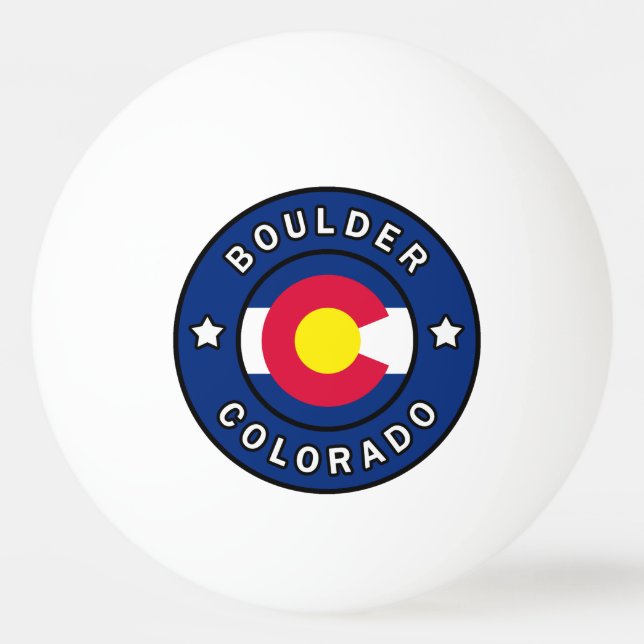 Boulder Colorado Tischtennisball (Vorderseite)