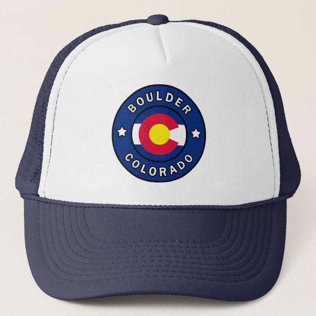 Boulder Colorado Truckerkappe (Vorderseite)