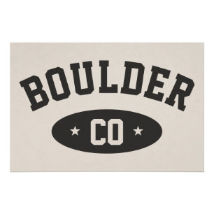 Boulder Colorado Vintage Sportliches Druckdesign m Poster