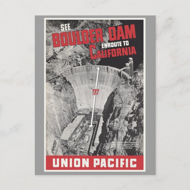 Boulder Dam, Hoover Dam, Amerika Postkarte (Vorderseite)