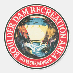 Boulder-Damm Runder Aufkleber
