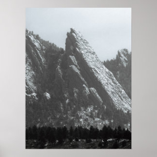 Boulder Flatirons Nebel Poster