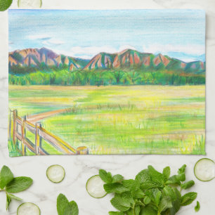 Boulder Flatirons Sommerlandschaft Küchenhandtuch Geschirrtuch