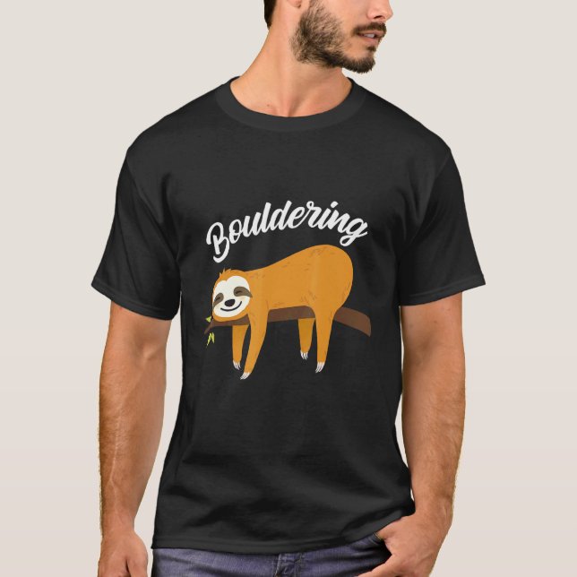 Boulder Fun Sloth Klettersteig Klettersteig T-Shirt (Vorderseite)